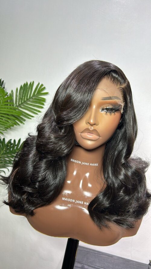 Élan wave – 14” | 350g | 5x5 HD Closure | Layered  Color- Natural black