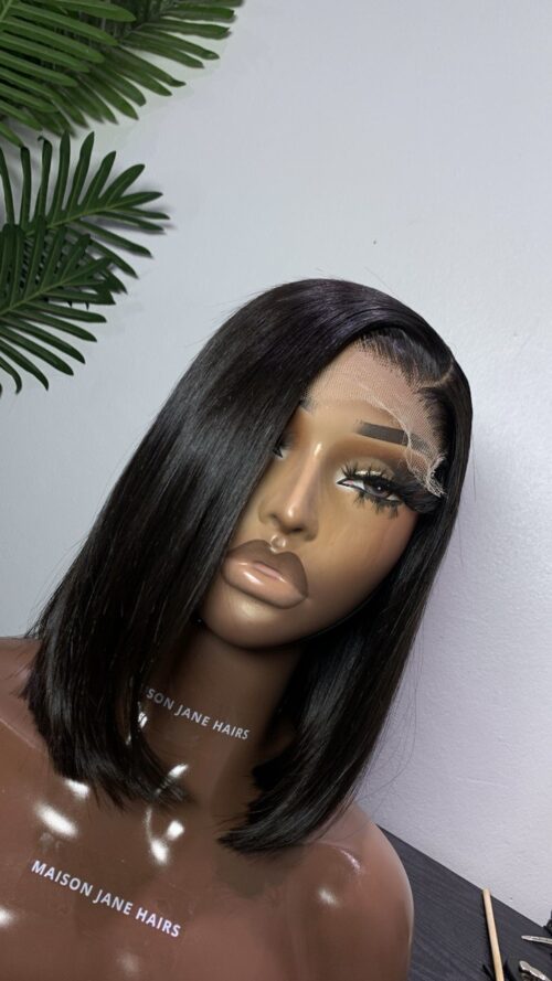 Élan Silk Bob – 10” | 200g | 5x5 HD Closure |  Color- Natural black