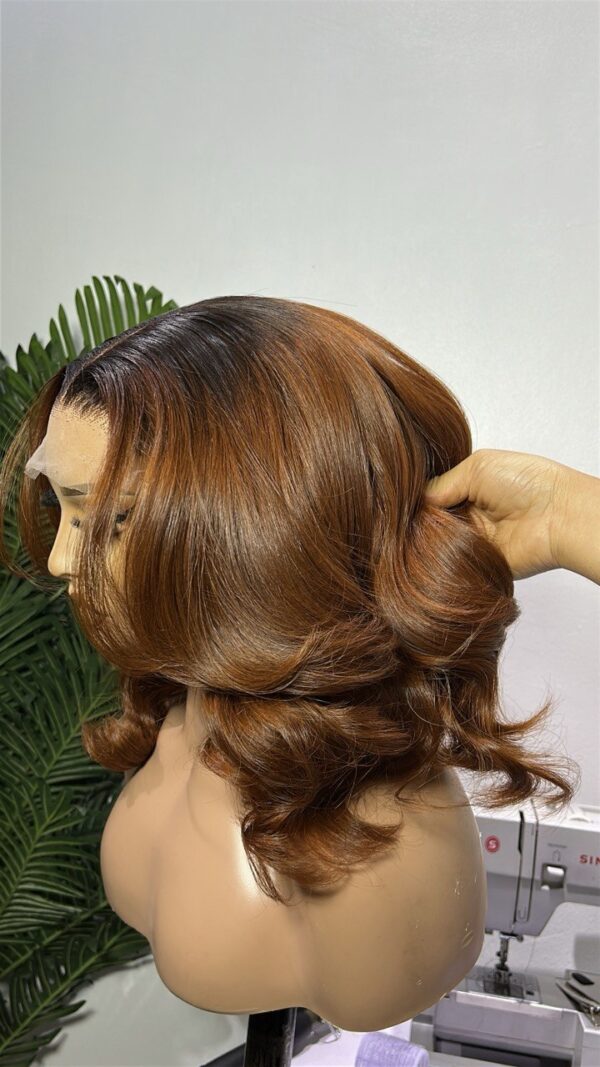 Élan wave – 14” | 300g | 5x5 Swiss Closure | Layered  Color- Cajun