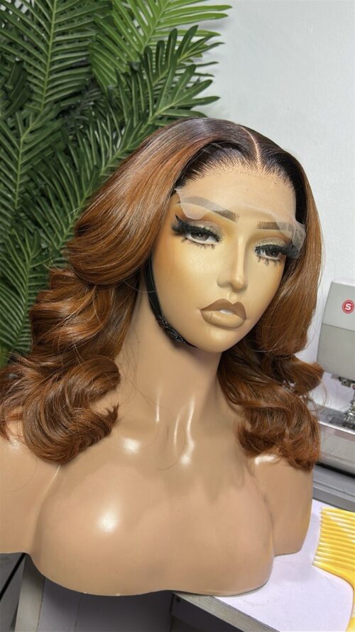 Élan wave – 14” | 300g | 5x5 Swiss Closure | Layered  Color- Cajun